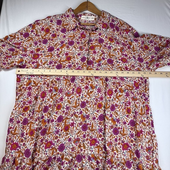 Natural Life Dress Sz 2X Becca Cottagecore Boho Festival Pockets Button XXL - Picture 7 of 12